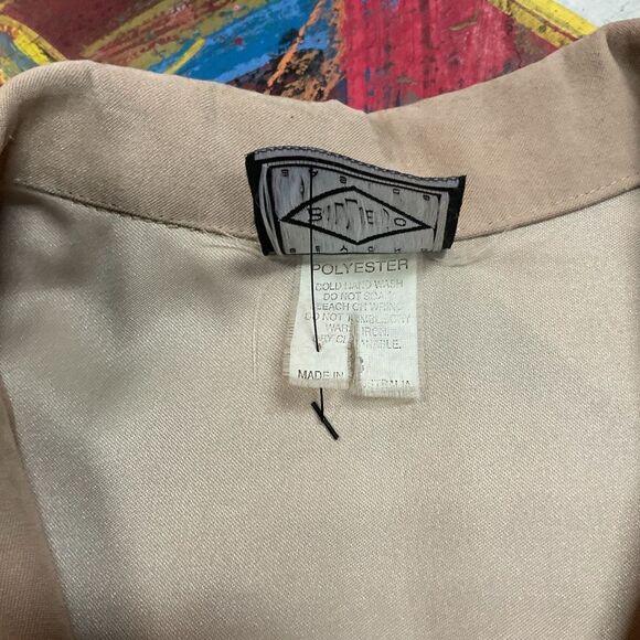 Vintage 90s Beyond Basics by Billie Jo Beige Suede-Look Sports Coat - Size Small - Picture 5 of 9